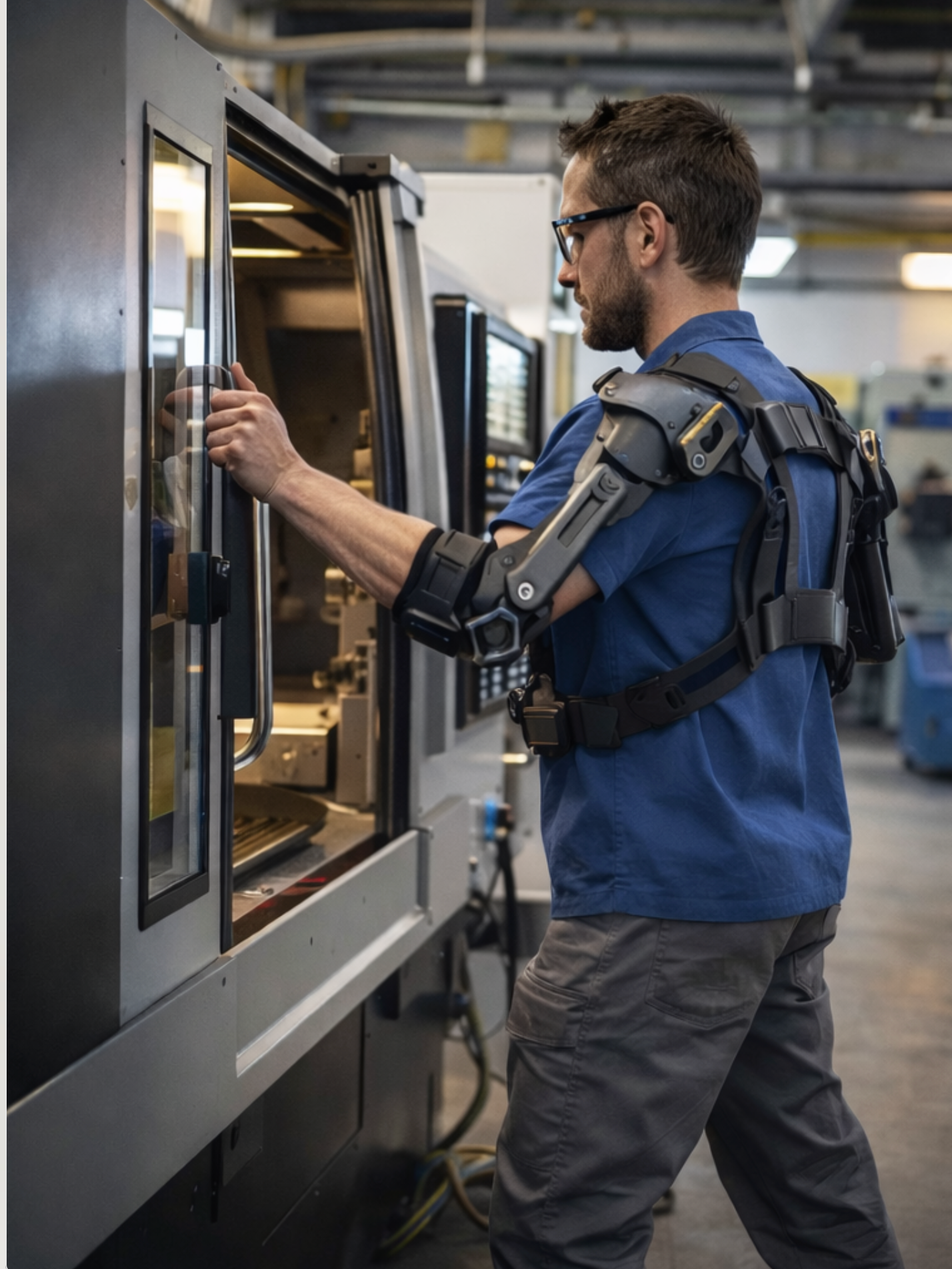 Exosquelette des membres supérieurs permettant de réduire les tensions musculaires et l’inconfort liés au port prolongé de charges avec les bras