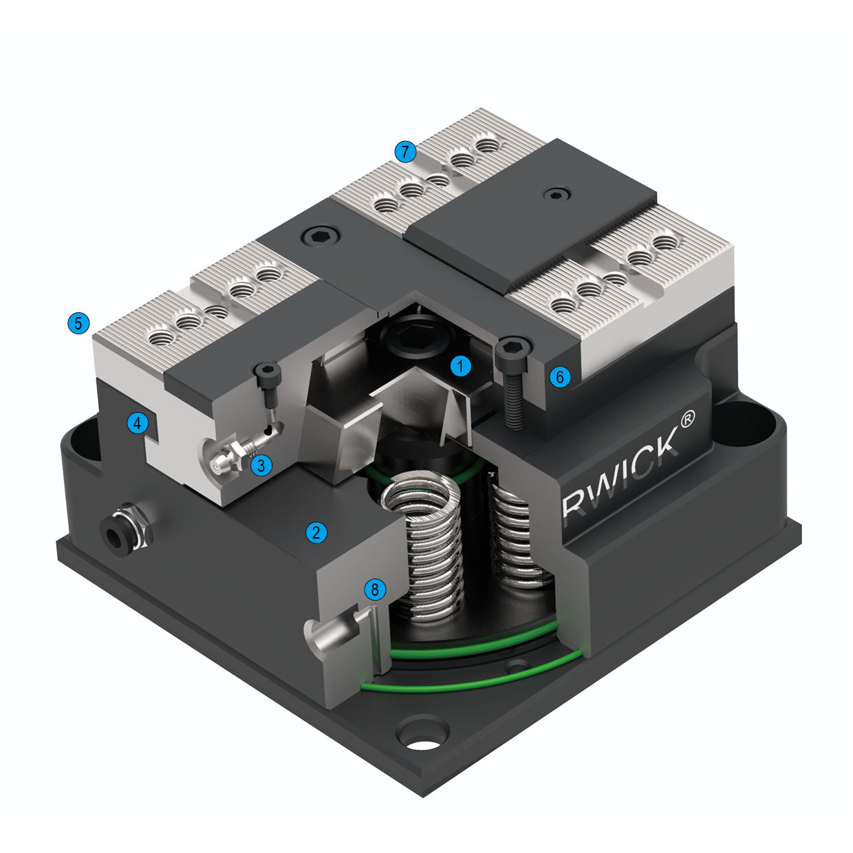 Etau pneumatique KSP125L - 12 kN