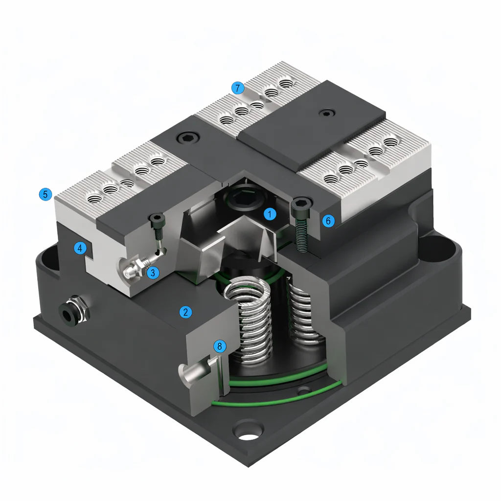 Etau pneumatique MSP125 - 25 kN