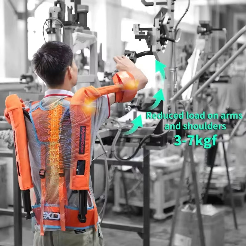 Exosquelette des membres supérieurs permettant de réduire les tensions musculaires et l’inconfort liés au port prolongé de charges avec les bras